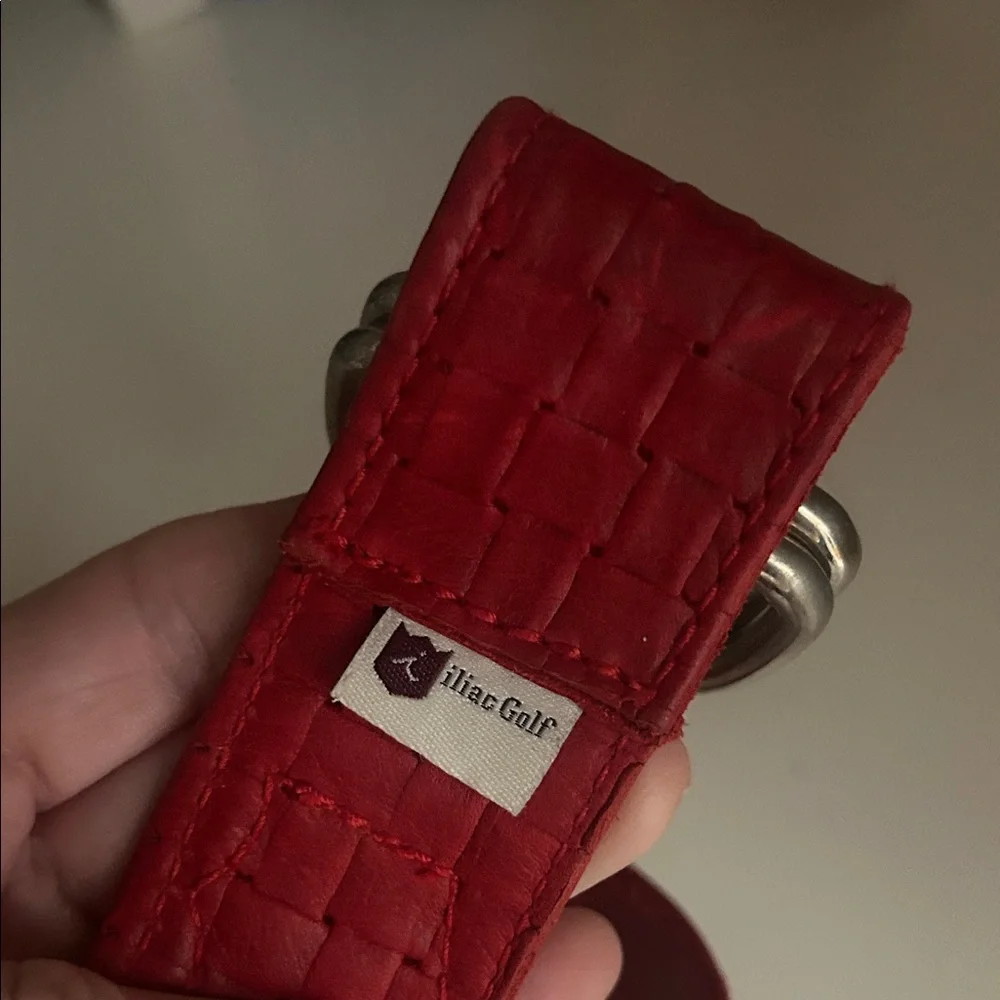 Stylish Red Woven Belt